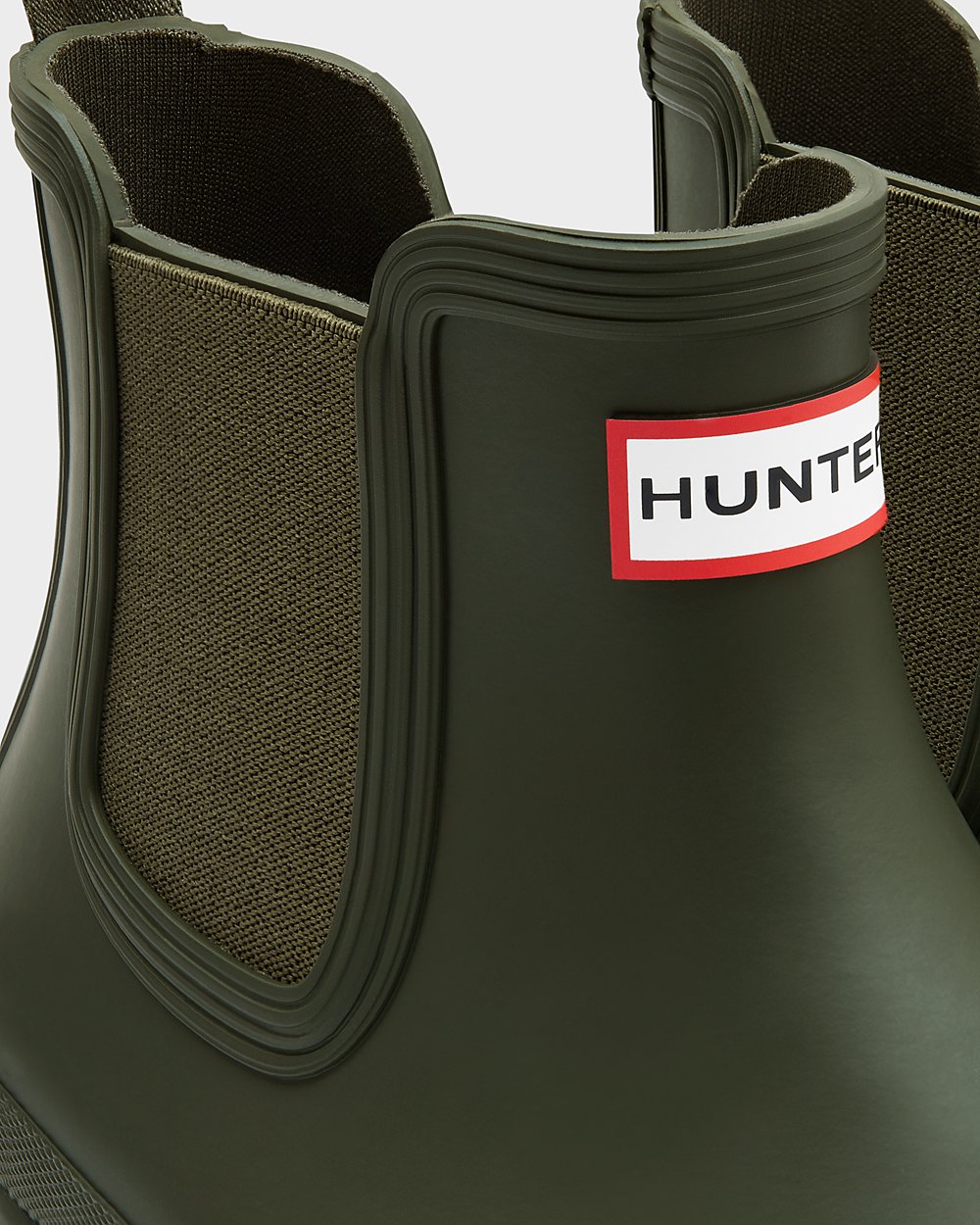 Bottes Chelsea Hunter Original Homme Vert Foncé Olive QUOVYZR-42